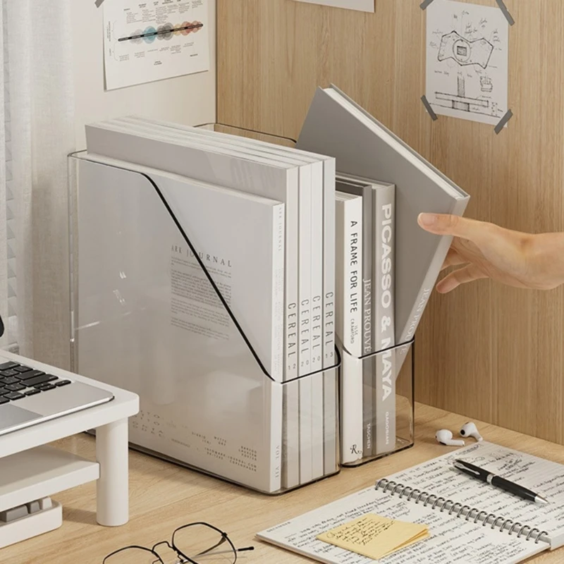 Office Folder Vertical File Sorters File Desk Clear Magazine Holder Rack Desk