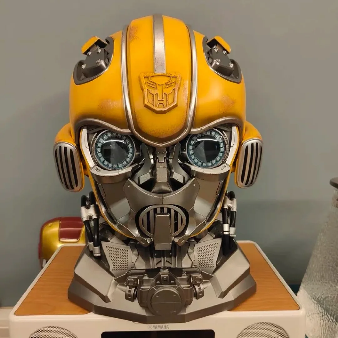 Mascarilla con altavoz para cambio de cara, modelo de Bumblebee auténtico, adornos, juguete para regalo, 1:1