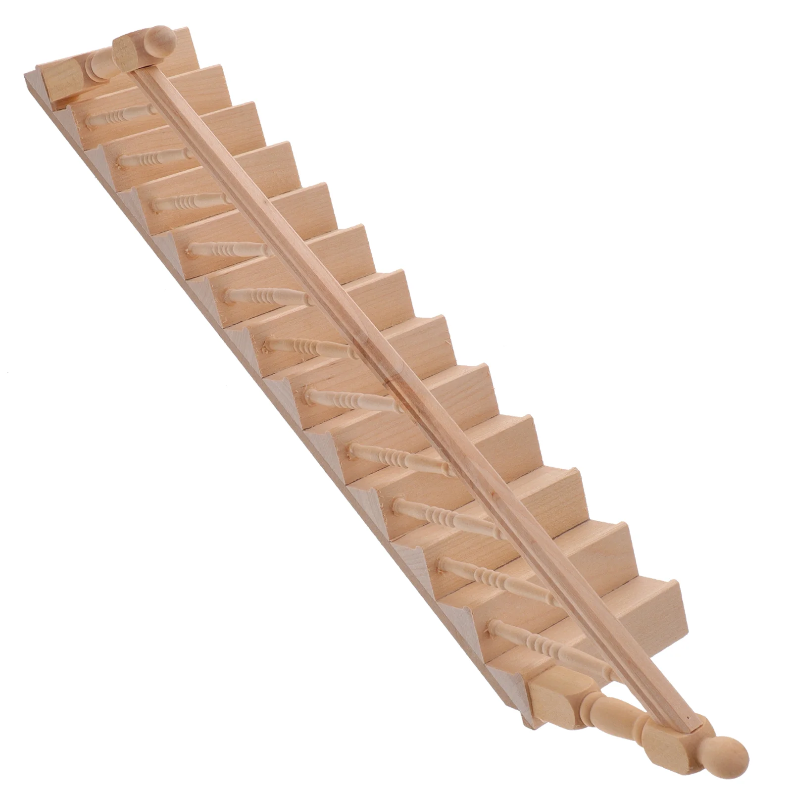 Handrail Stairs Mini House Accessories Miniature Decorations for Crafts Toy DIY Supplies Building Kit Wooden