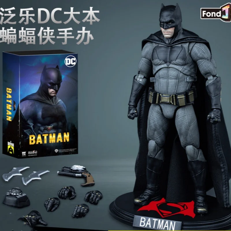 

Genuine Fondjoy 1/9 Bvs Batman Figure Dc Justice League Figures Big Ben Batman Figurine With 2 Head Pvc Model Joint Movable Toy