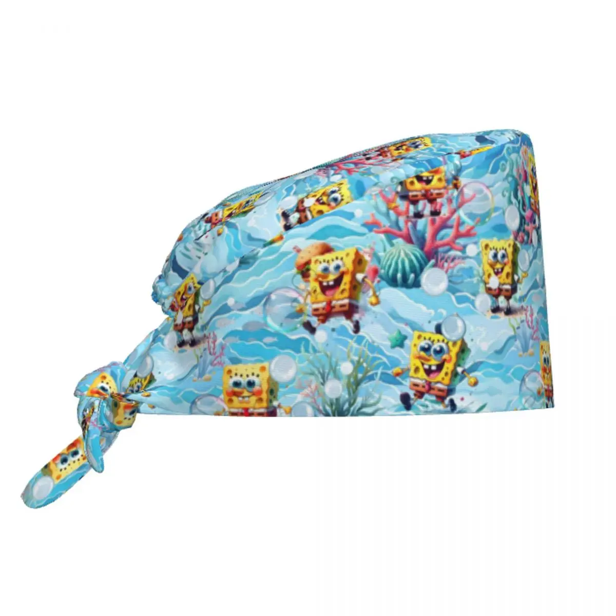 

Custom New Original Cartoon S-SpongeBobed Medical Staff Scrubs Hat Men Women Classical Doctor Nursing Surgical Cap Scrub Caps