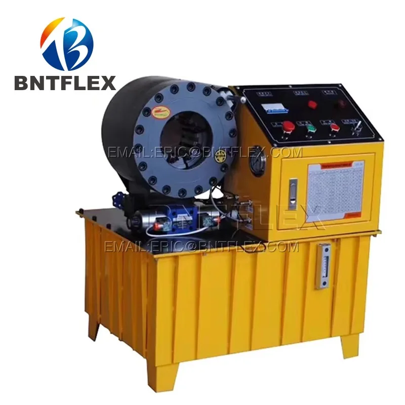 R9 51mm 220v 単相 3kw 黄色 半自動油圧ホース圧着機（ダイス10セット付き）