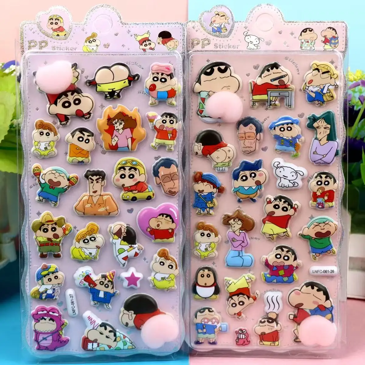 Crayon Shin-Chan Butt Pinch Decompressie Sticker 3d Diy Telefoonhoesje Decoratieve Sticker Journal sticker