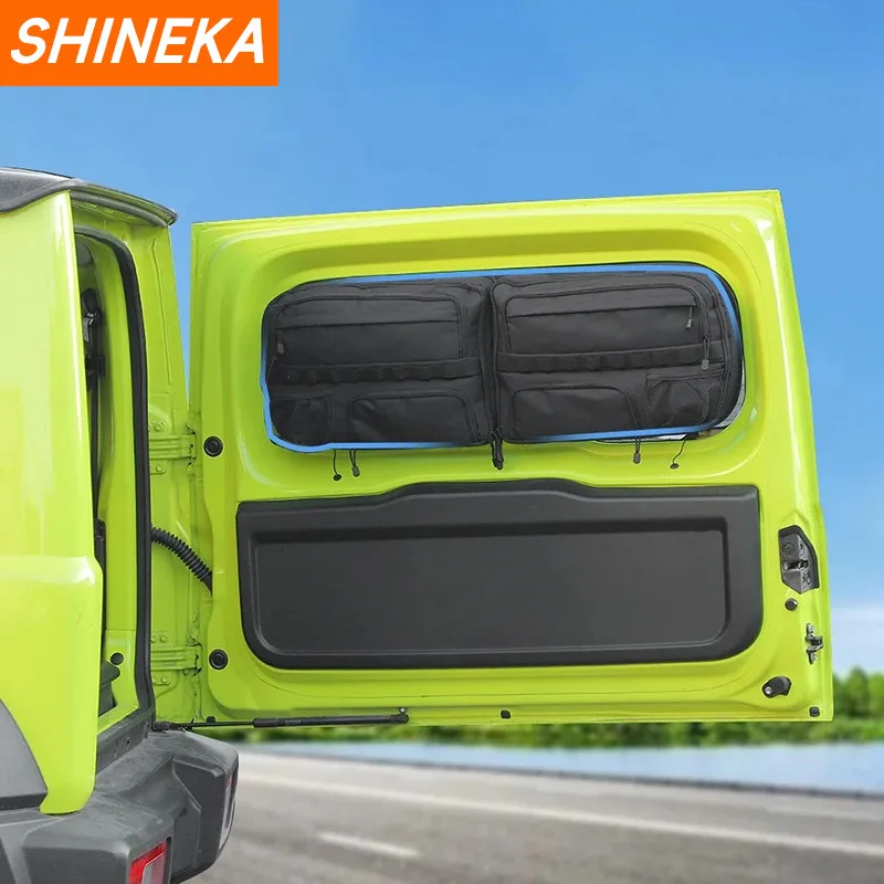 SHINEKA Car Tailgate Storage Bag Organizer Tool Multi-Pockets Cargo Bag For Suzuki Jimny 2019 2020 2021 2022 2023 Up Accessories