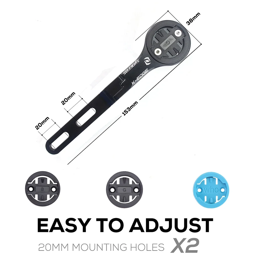 SYNCROS Alloy Universal Bike Computer Mount Code Table Rack, Wahoo, Garmin, Bryton, Adecuado para bicicletas de carretera y montaña