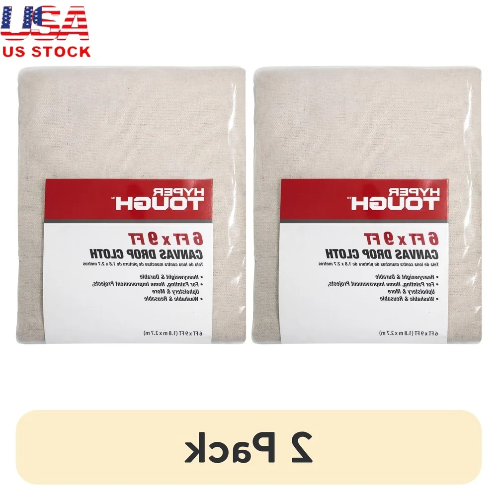 

2 упаковки, тяжелая парусиновая ткань, моющийся многоразовый защитный чехол, живопись, обустройство дома, очистка мебели