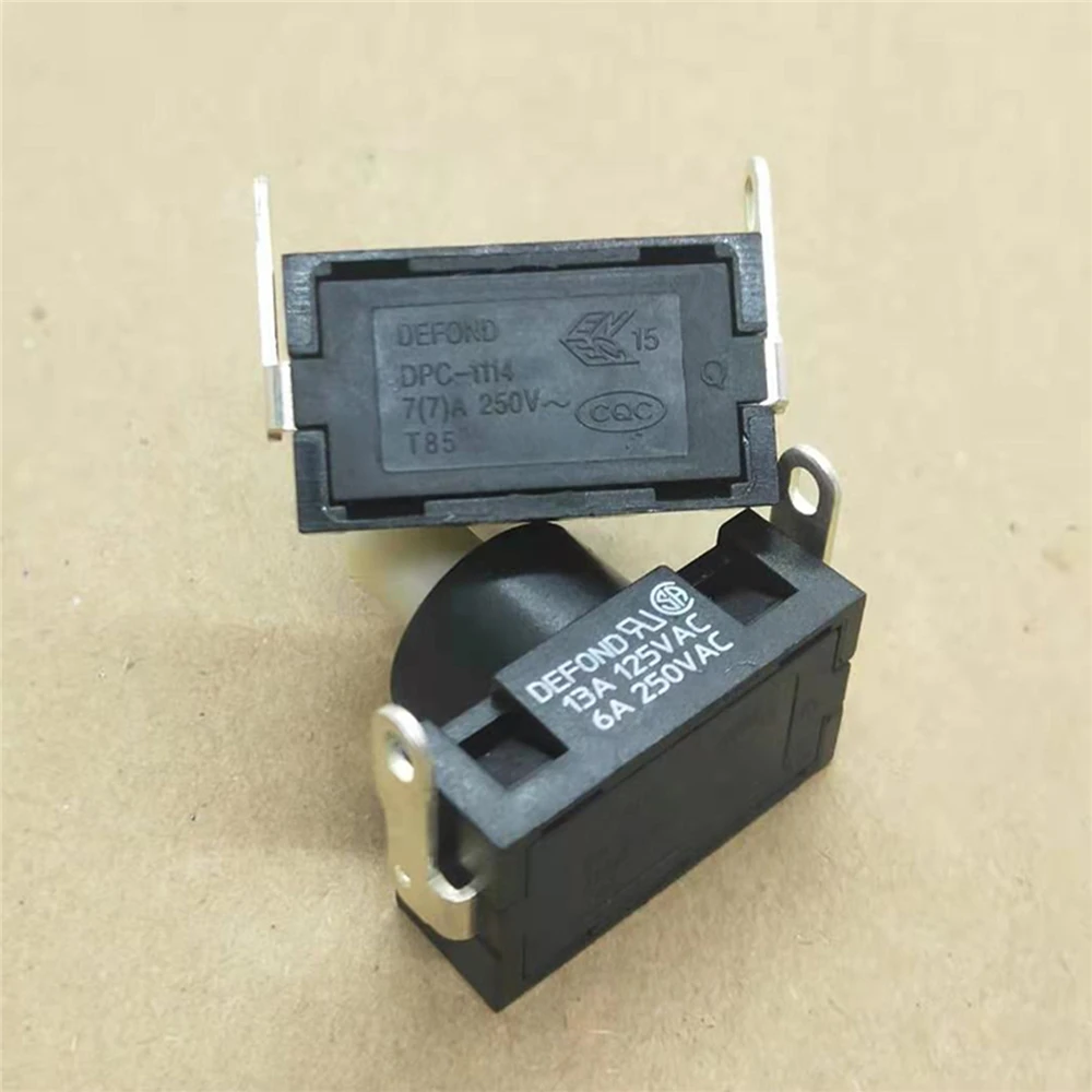 1Pc 2ปลั๊ก250VAC 6A/ 125V 13A Self-Locking ปุ่มสำหรับ DEFOND DPC-1114สำหรับ high Power เครื่องดูดฝุ่น