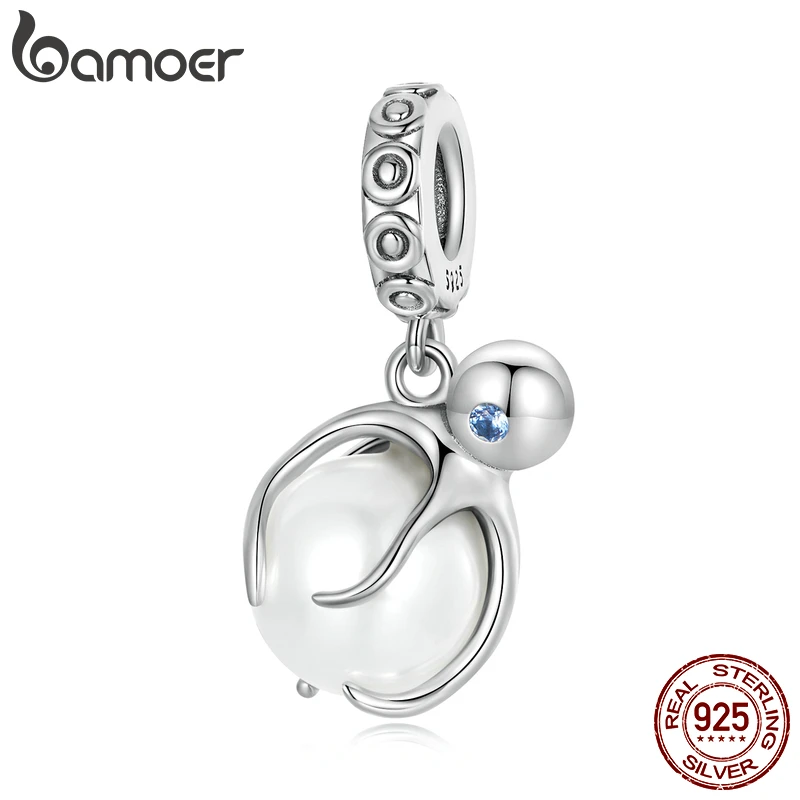 

Bamoer 925 Sterling Silver Ocean Series Charms Octopus Shell Bead Pendant fit Women DIY Making Bracelet & Bangle Fine Jewelry