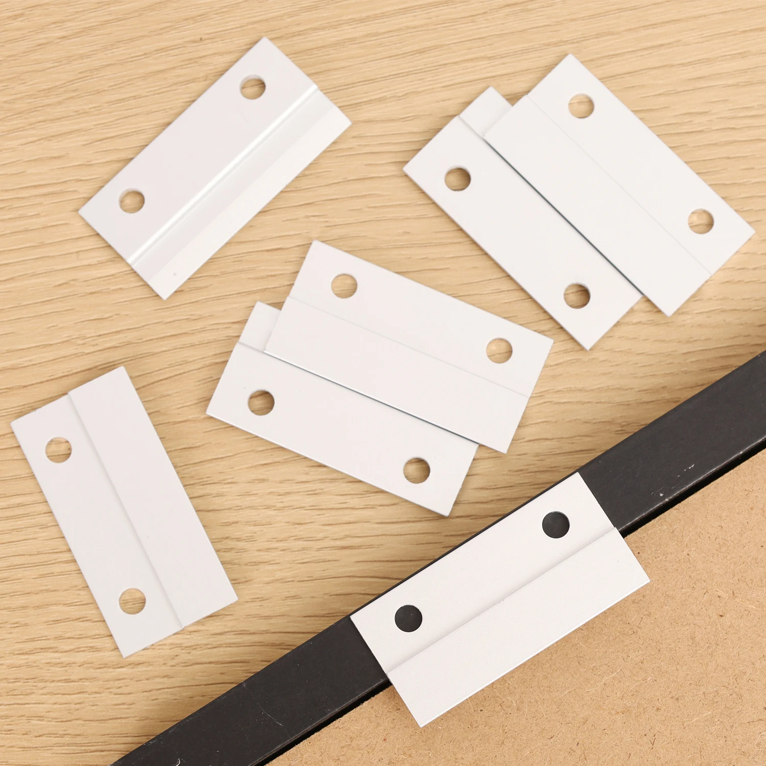 2/40 Stück Aluminium-Bilderleisten, Z-förmige Wandhalterung, Schwerlast-Flush-Mount-Verbinder für Spiegel und Whiteboards – Detail 9
