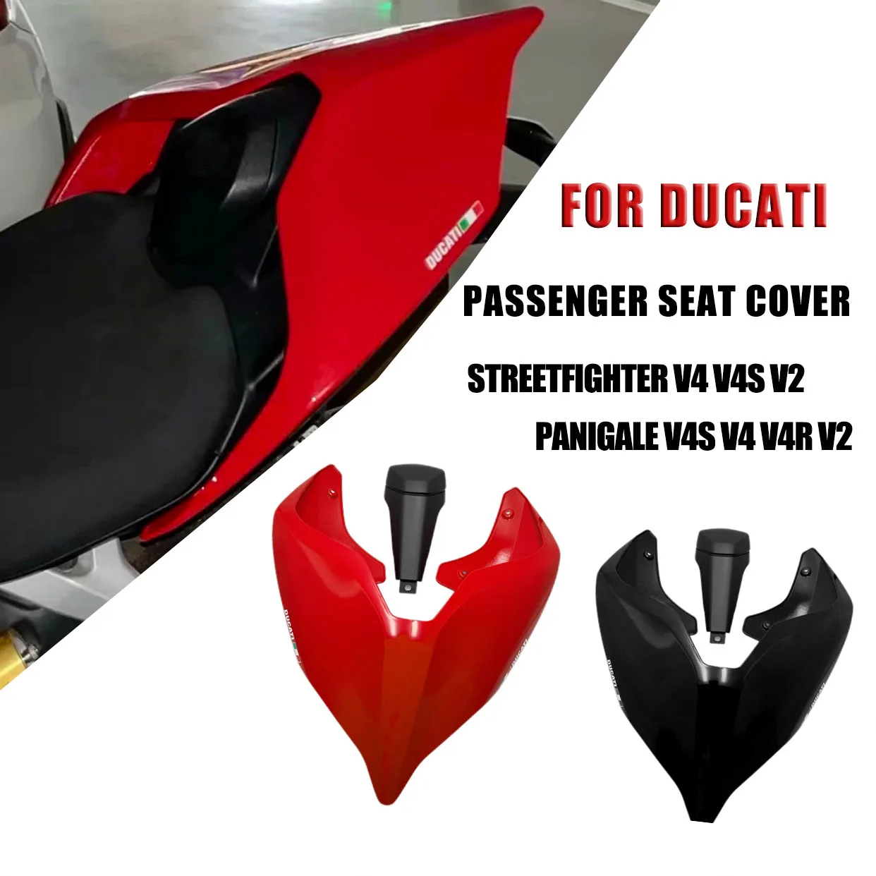 For DUCATI Panigale V4/S V4R V2 Streetfighter V4/S V2 Superleggera Street Fighter Seat Cover Tail Fairing Rear Single Seat Hump