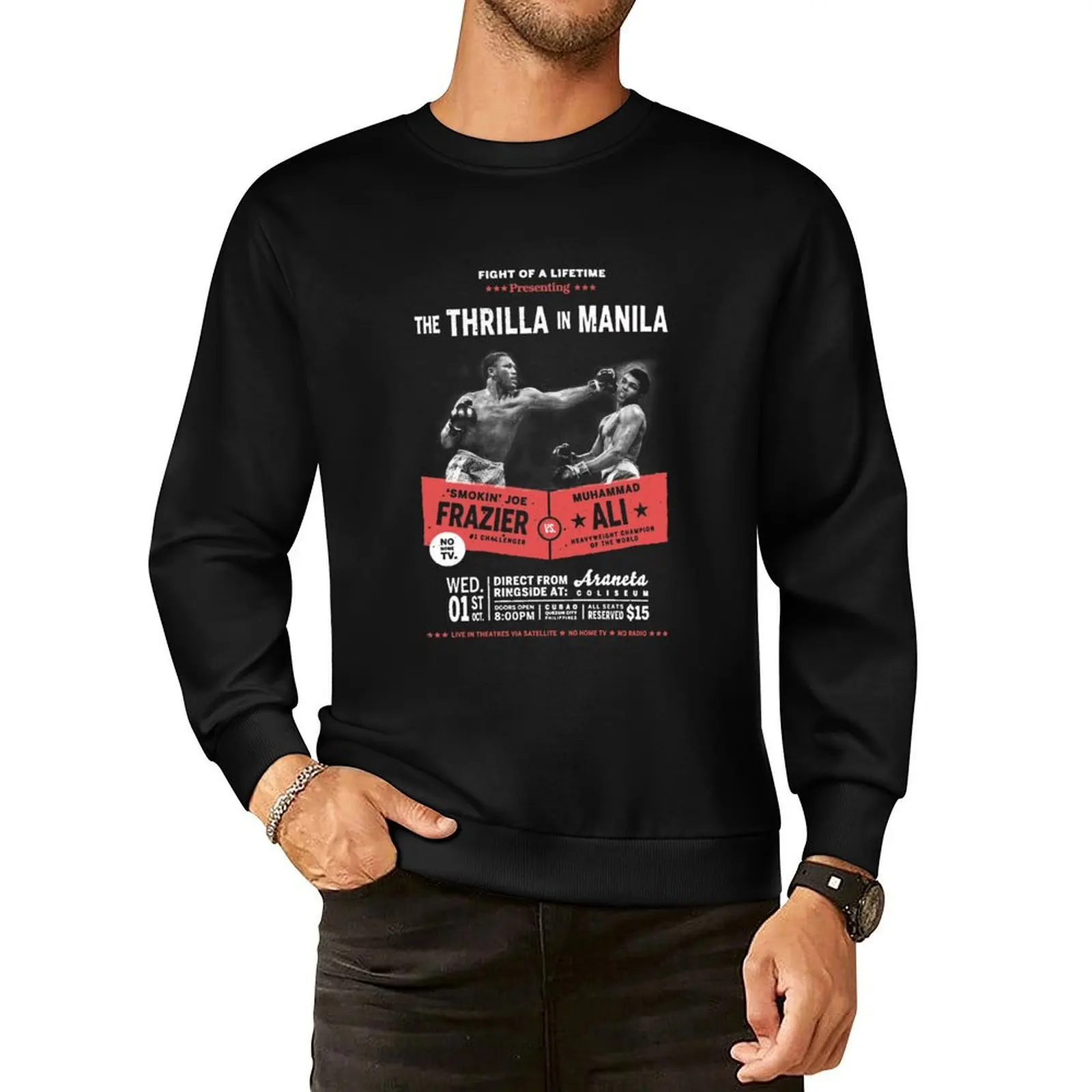 

Ali vs Frazier - Thrilla in Manila Pullover Hoodie autumn jacket men korean clothes men's autumn clothes sports sweatshirt man