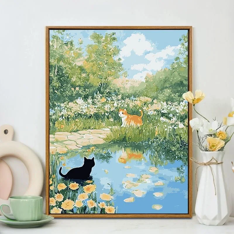 

A-0225 Cozy Cat Oil Painting