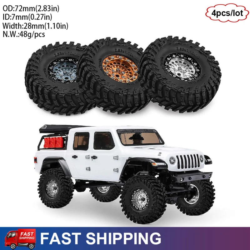 

Комплект из 4 шин 1.3" с дисками для радиоуправляемых краулеров 1/18 Traxxas TRX4M, SCX24, FMS Ascent-18, Axial AX24, FCX24 - Детали для тюнинга