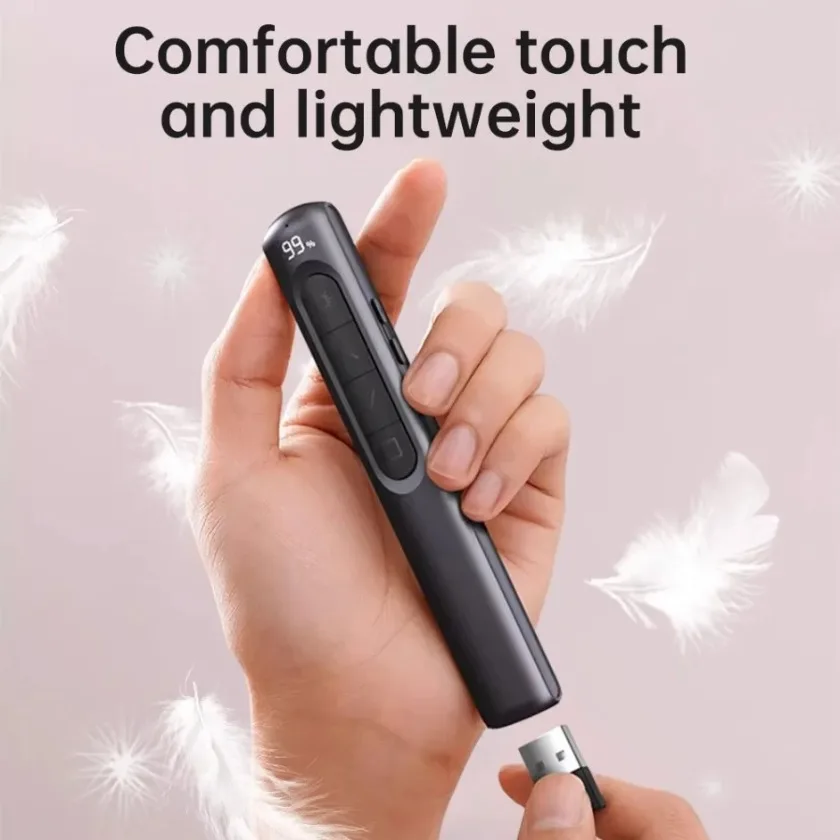 Powerpoint Pen Wireless Presentation Clicker Type-C Rechagable Remote Control Pen for Office Teaching Projector PPT Presenter