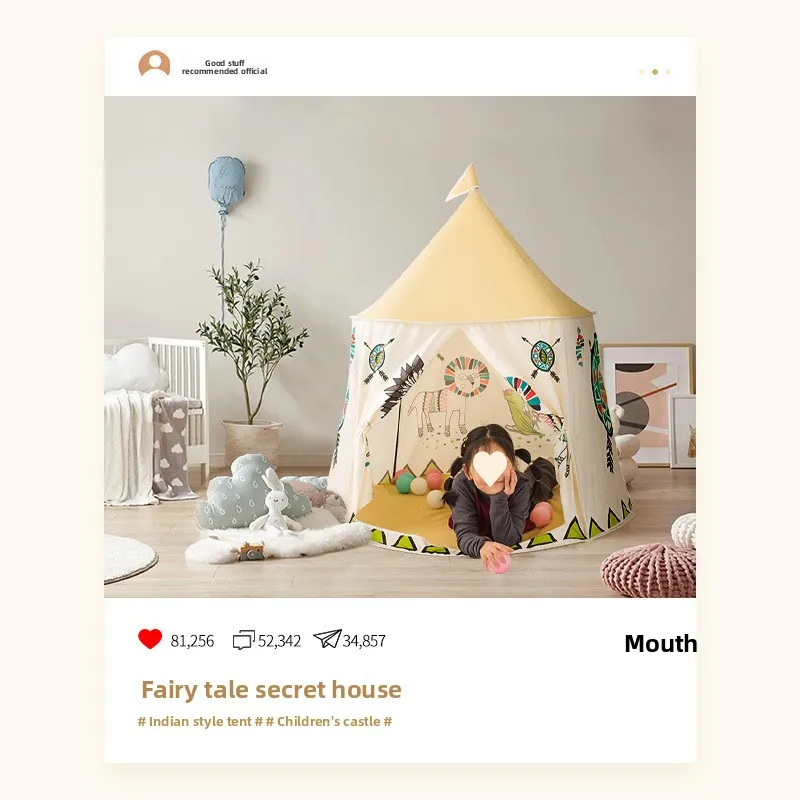 خيمة أطفال للأطفال في الأماكن المغلقة، ألعاب أطفال على شكل قلعة للفتيات، منزل أميرات قابل للطي