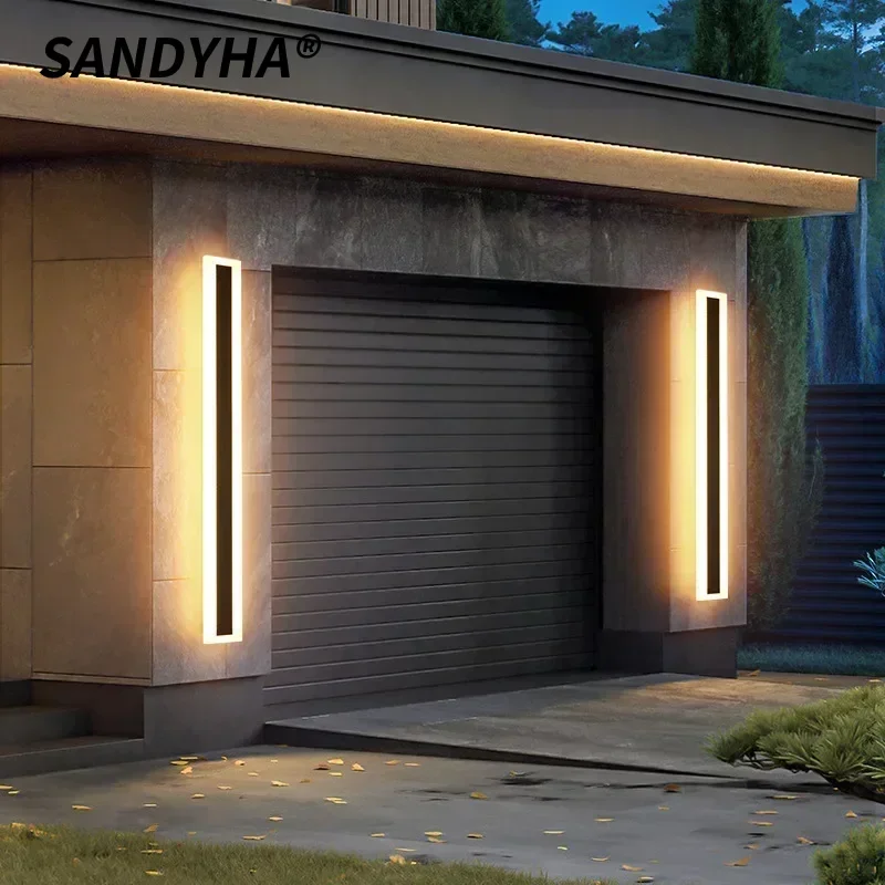 

SANDYHA Waterproof LED Strip Light Outdoor Wall Lamp Minimalist Design For Home Decoration Corridor Hallway Courtyard Lighting