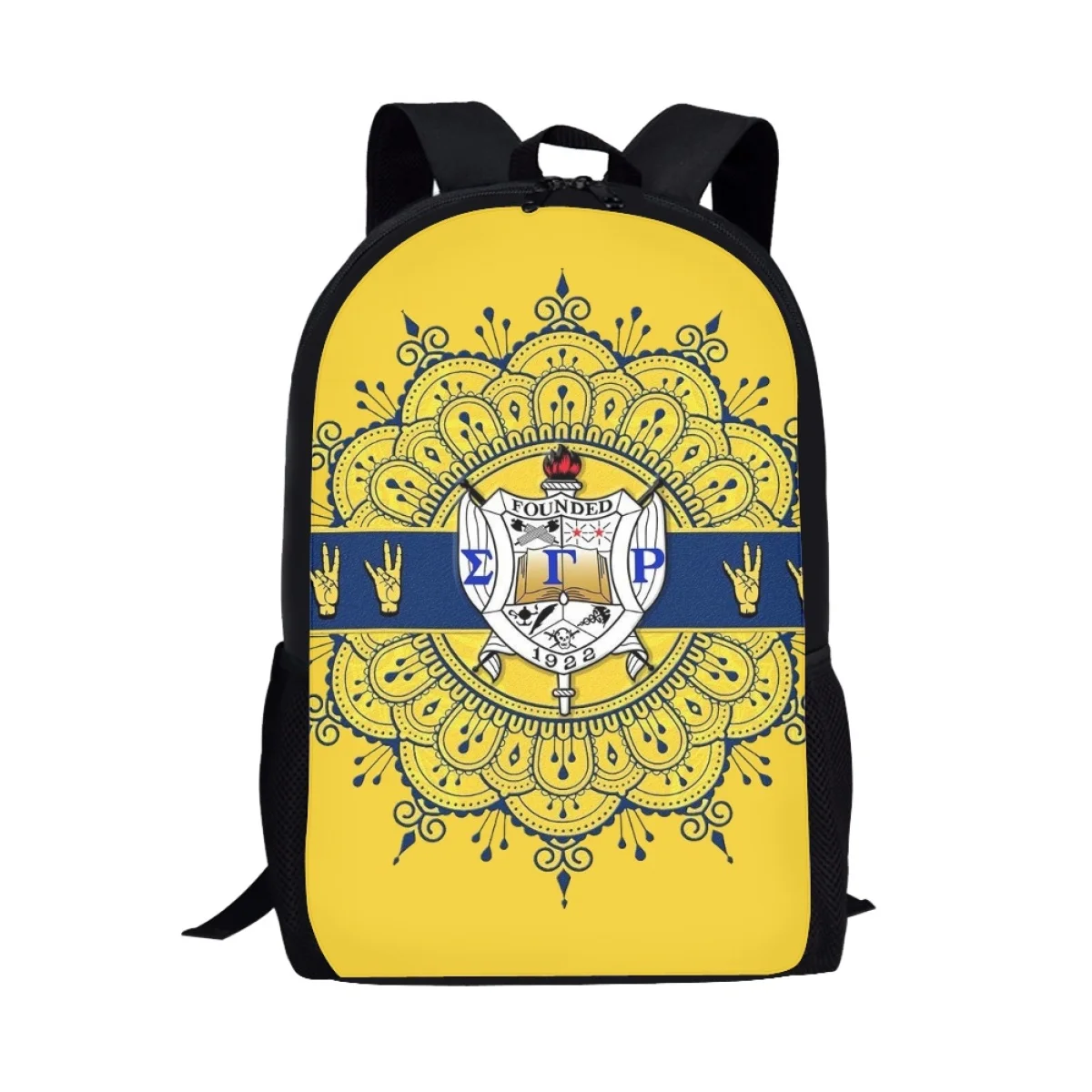 Sigma Gamma Rho Sorority Backpack Work Travel Outdoor Bag Side Internal Pocket Easy To Carry Schoolbag Student Teenage Satchel