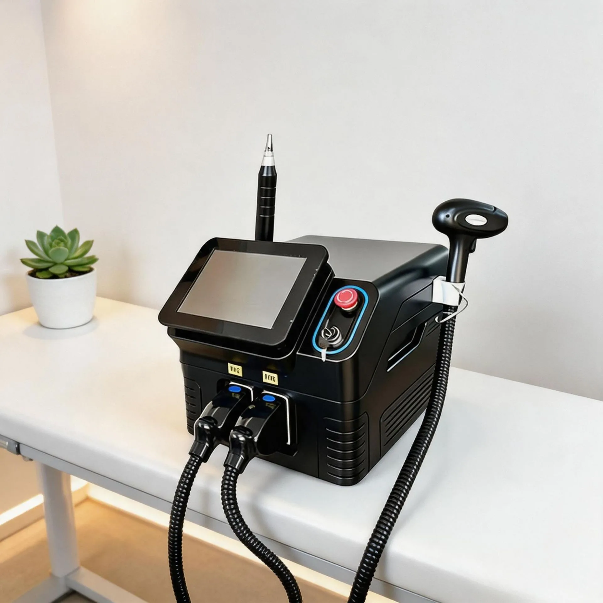 2-in-1 Multifunctional Device with 4 Wavelengths, Ice Cooled Portable Color Removal and Skin Rejuvenation Suitable for Beauty Sa view 6
