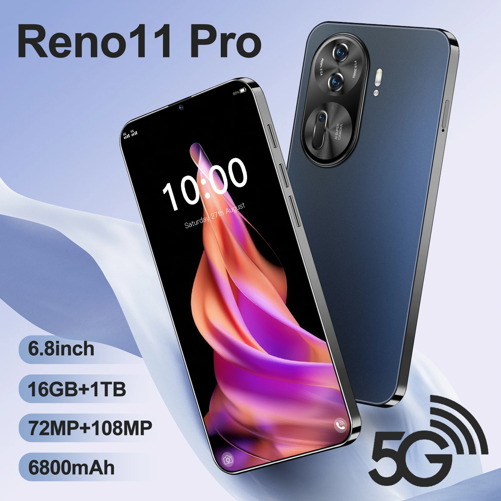 Schutzhülle für OriginalReno 11 Pro Global Version 6,8 Zoll HD Smartphone Android 14 Hüllen für 5G Dual Sim 22 GB + 2 TB Hülle