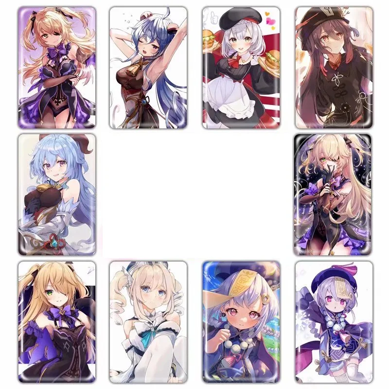 

Cartoon Stickers of Genshin Impact Lumine Aether Jean Gunnhildr Amber Card Stickers 10pcs 5.4x8.5cm