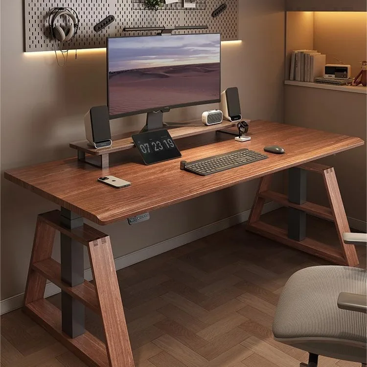 Camera da letto moderna con scrivania per computer con ascensore semplice