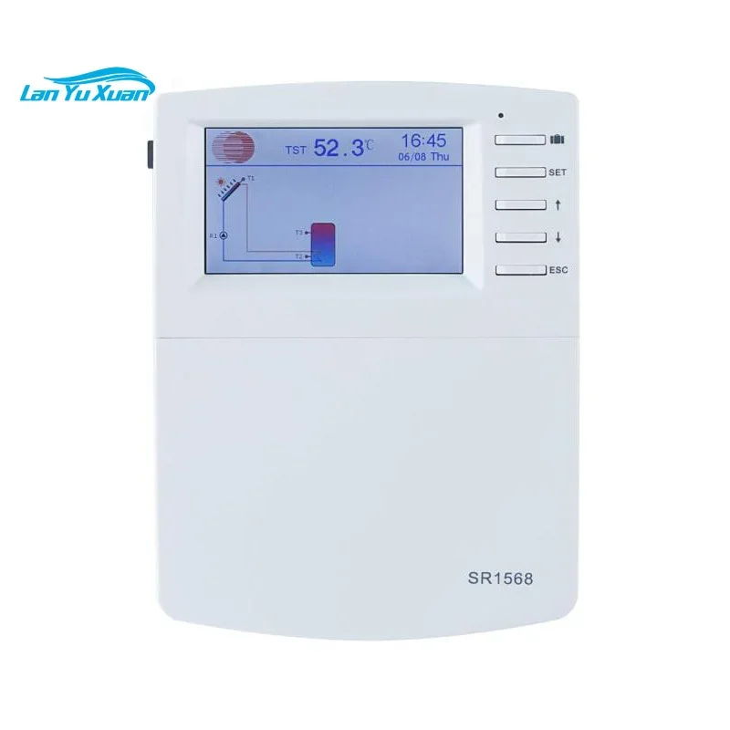 Best New Updated Solar Hot Water Heater Circulation Controller SR1568 Preheat Heating Return Function/Blocking Protection Etc