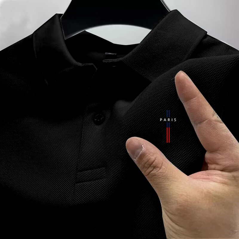 2026 Men's Reflective Polo Shirt, Color Button, Breathable, Casual, Fashionable, Rapel, Comfort, Summer, New Style