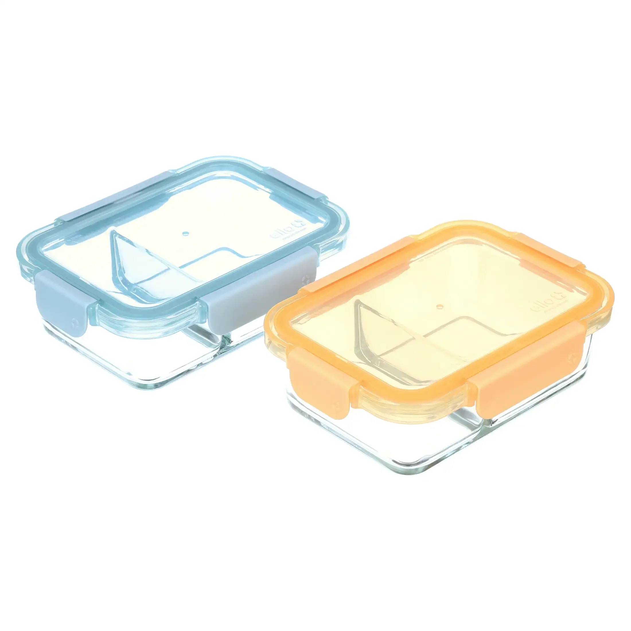 누수 방지 유리 식품 용기 2팩 - 식사 준비, 점심 및 남은 음식에 이상적 - 식기세척기 사용 가능