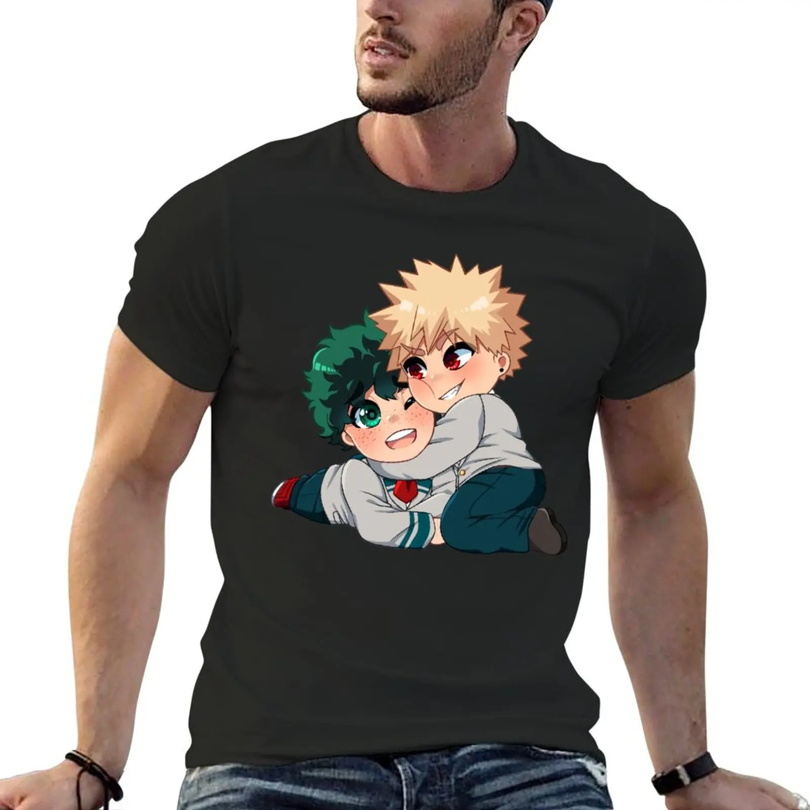 BakuDeku Snuggles T-Shirt tees quick-drying animal prinfor boys compression shirt men