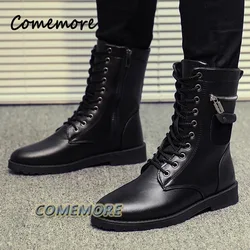 Fashion Chelsea Leather Men Boot Luxury Casual Shoes Formal Man Classic Ankle Boots Black Brown Zipper Knight Boot Autumn Winter