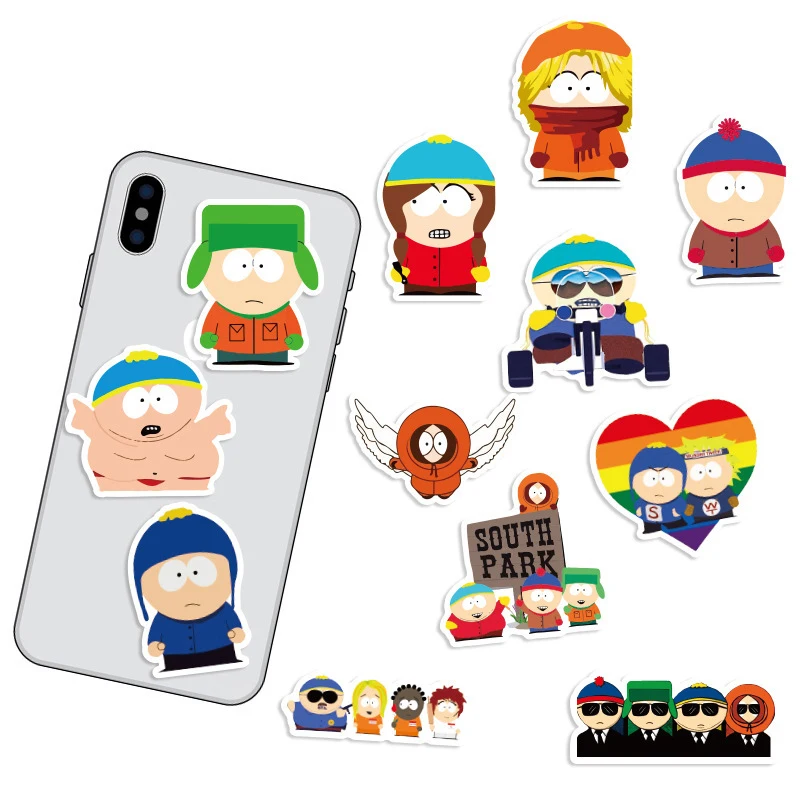 100pcs Animated South Kawaii Graffiti Stickers Cartoon Decorative Phone Case Water Bottle Ipad Waterproof Sticker Kids Toy