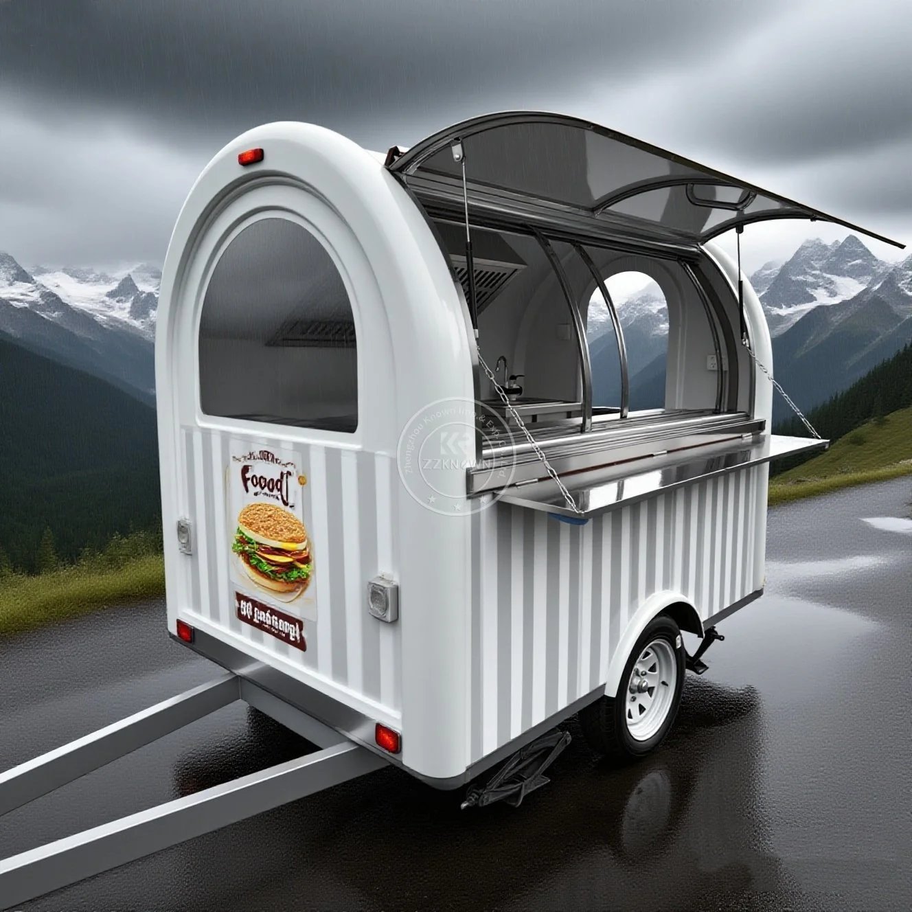 

USA standards Customized Size Food Truck Mobile Kitchen Ice Cream Truck Coffee Cart Food Van Concession Catering Trailers