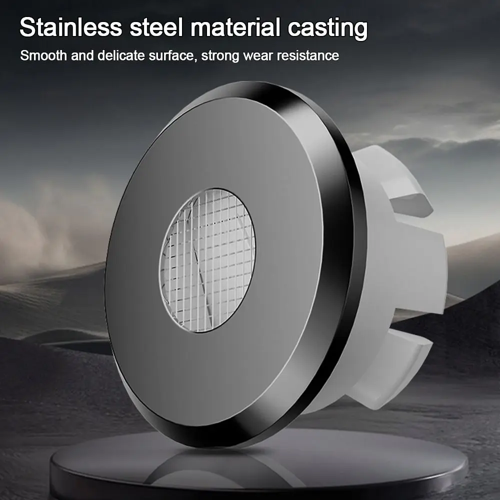 Stainless Steel Sink Overflow Covers Round Replacement Wash Basin Overflow Ring Plug Trim Ring Cap Kitchen Bathroom Supplies