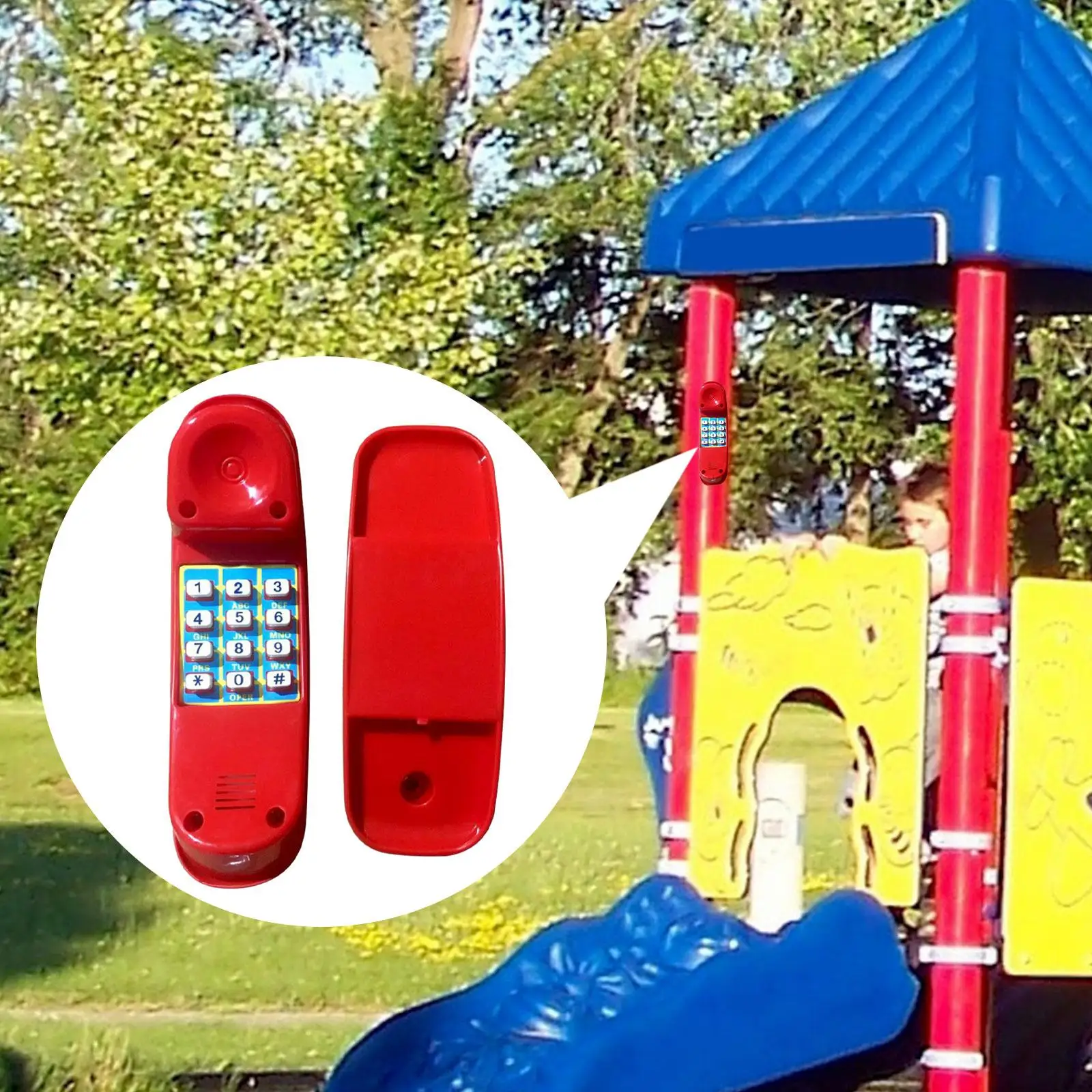 Kids Swing Set Phone Toy Included Mounting Hardware Pretend Numeric Key