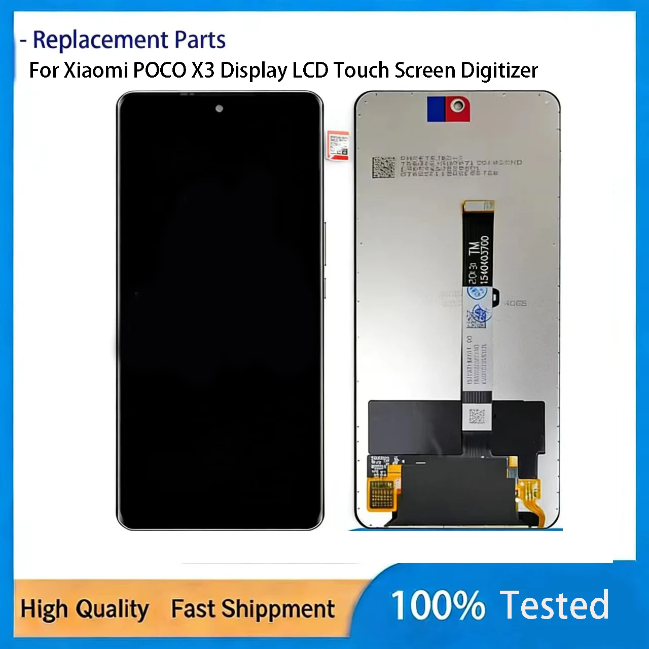 

Дисплей LCD с сенсорным экраном для Xiaomi POCO X3, запчасти для замены LCD-дисплея POCO X3 Pro NFC M2007J20CG