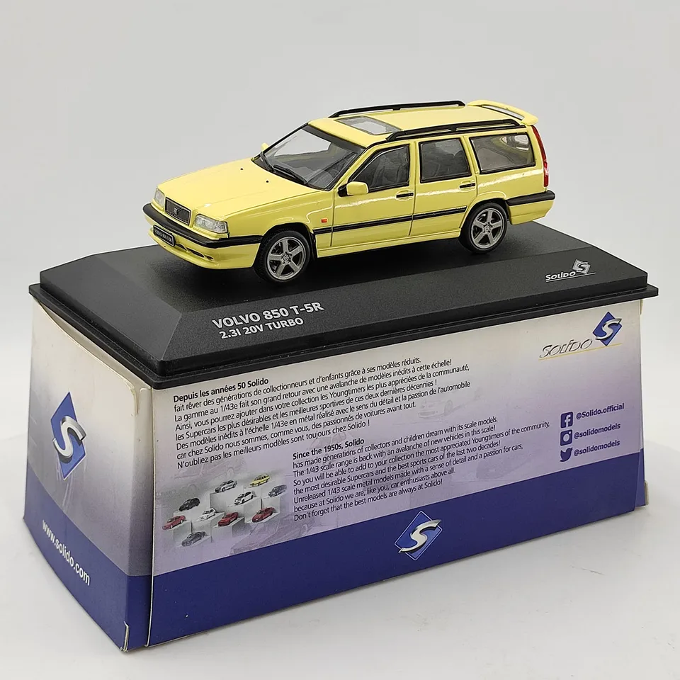 Diecast SOLIDO S 1:43 Scale VOLVO 850 T-5R Alloy Car Model