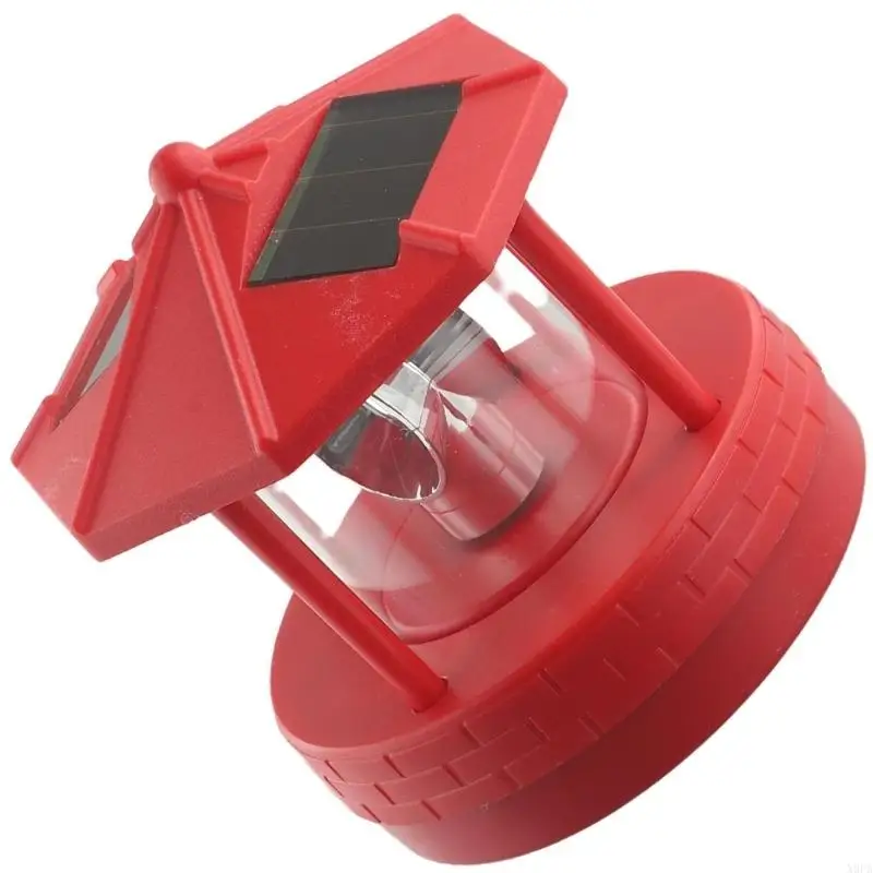 X9FA LED Solar Lighthouse Landscape Paths Lights 360 Degree Rotating Street Lamp