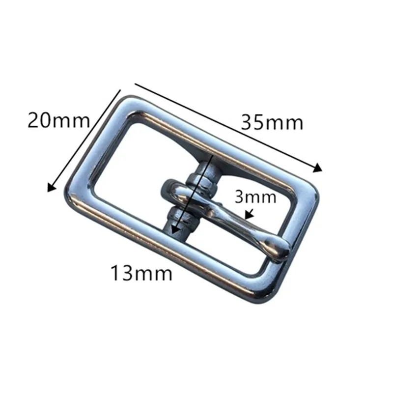 13mm Shoes Strap Buckle Stainless Steel Pin Garment Buckle Metal Bag Hardware 16mm 20mm 26mm 20 Pieces