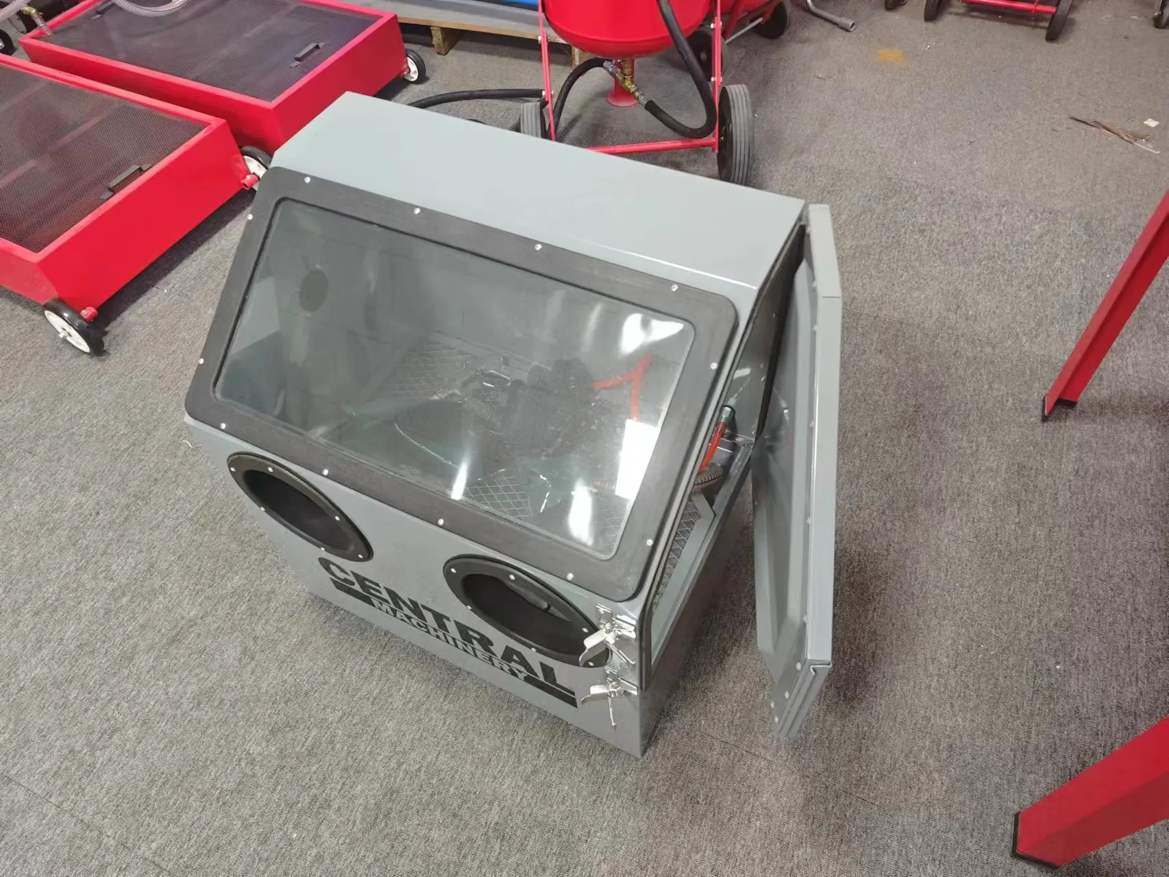 المحمولة SBC100 100L CE دليل سيفون نوع الرمل خزانة ساندبلاستر #2