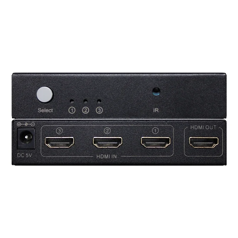 Amoonsky  H3S1 H5S1 Mini 4K Ultra HD Switcher Signal Adapter 3 Input 1 Output  Images Arbitrary Switching for LCD TV Projector