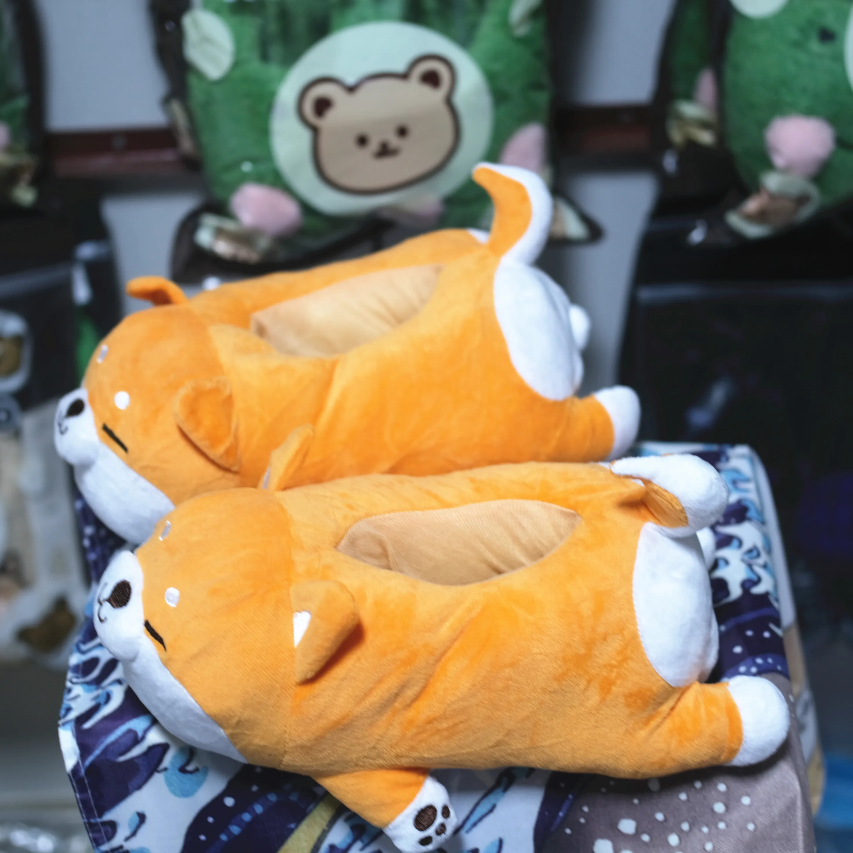 Man Women Funny Slipper 2021 Soft Cute Shiba Inu Dog Slippers Animal Puppy Couples Home Slippers Plush Cotton Household Shoes