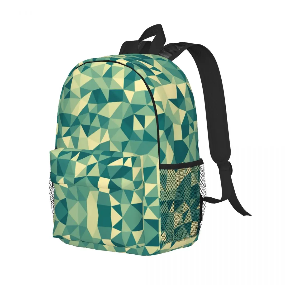 Abstract Triangles Pattern Backpacks for Women Men Waterproof School College Bag Printing Bookbag