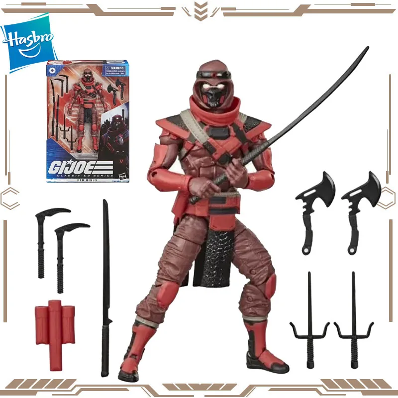 

Аутентичная на складе Hasbro GIJoe Special Forces 6-дюймовая шарнирная мобильная кукла Cobra Troop Red Ninja Action Doll Игрушечная модель
