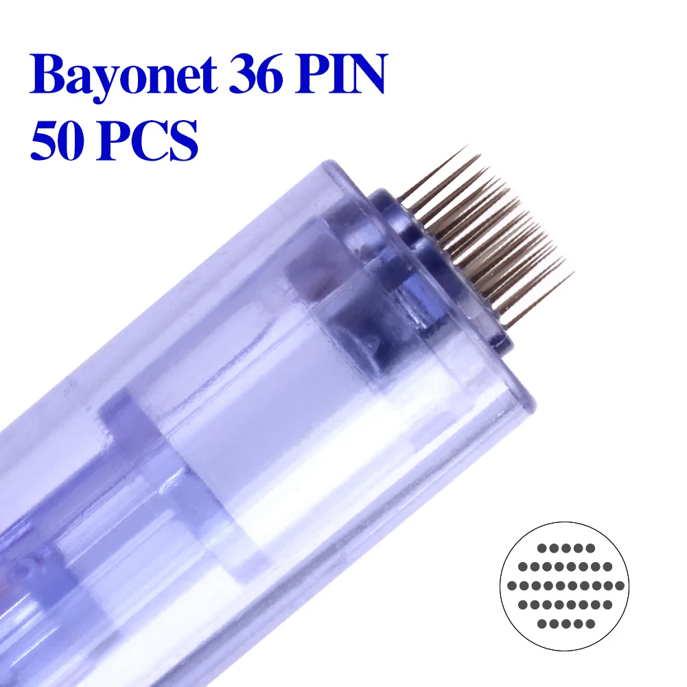 A6 Bajonetpatroon Naald voor Bajonetpoort Derma Pen M5/M7/MYM/A1 Microneedling 9-pins 12-pins 24-pins 36-pins 42-pins Ronde 3D 5D Nano