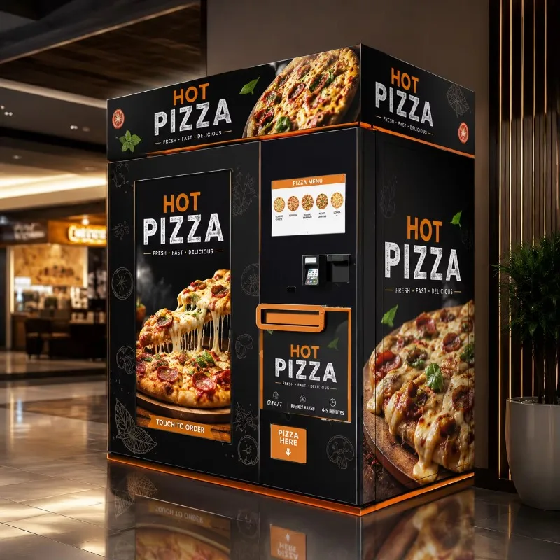 Fast Pizza Hot Food Vending Machine Pizza Vending Machine Digital Automatic Pastry Maker with Oven Pizza Distributor Dispenser