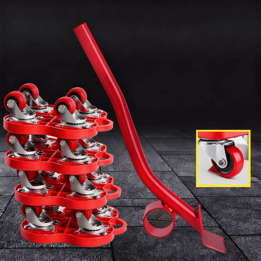 

Labor-Saving Furniture Move Roller Strong Load-bearing Capacity Thickening Heavy Duty Furniture Lifter Non-slip Rubber Wheels