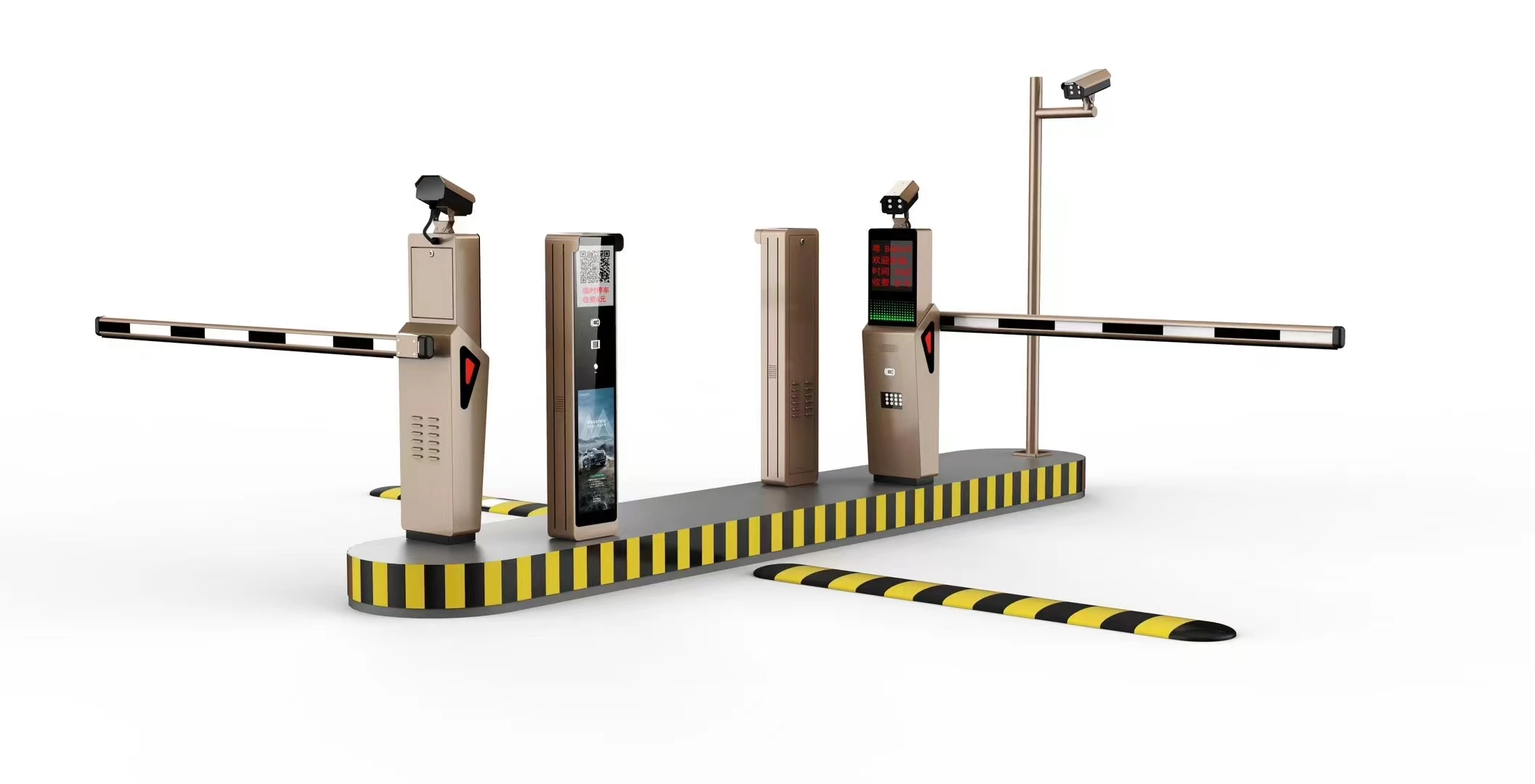 Parking System Access Control Control Automatic ALPR Boom Barrier All in One Vehicle License Plate Recognition System