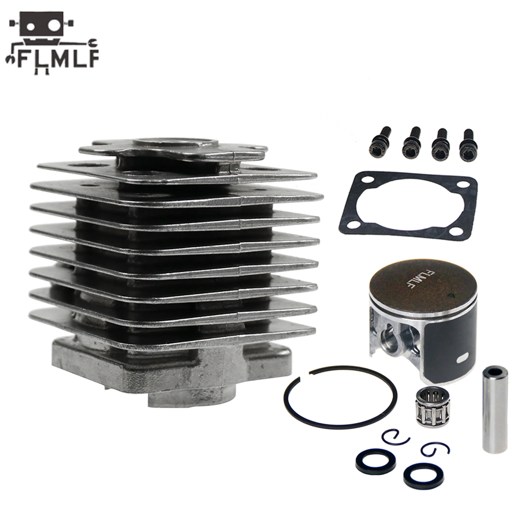 FLMLF-cilindro de motor de caja de lengüeta, pieza Original de 4 pernos, 29CC, 32CC, para 1/5 Rc Hpi Rofun Km, Rovan Baja LT, MCD, DBXL, FG, GoPed, Redcat