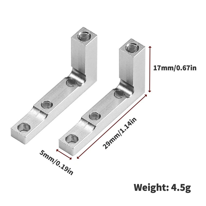 2 SZTUK Metalowe mocowanie serwomechanizmu do Tamiya BB01 BBX 1/10 RC Car Upgrade Części zamienne Akcesoria