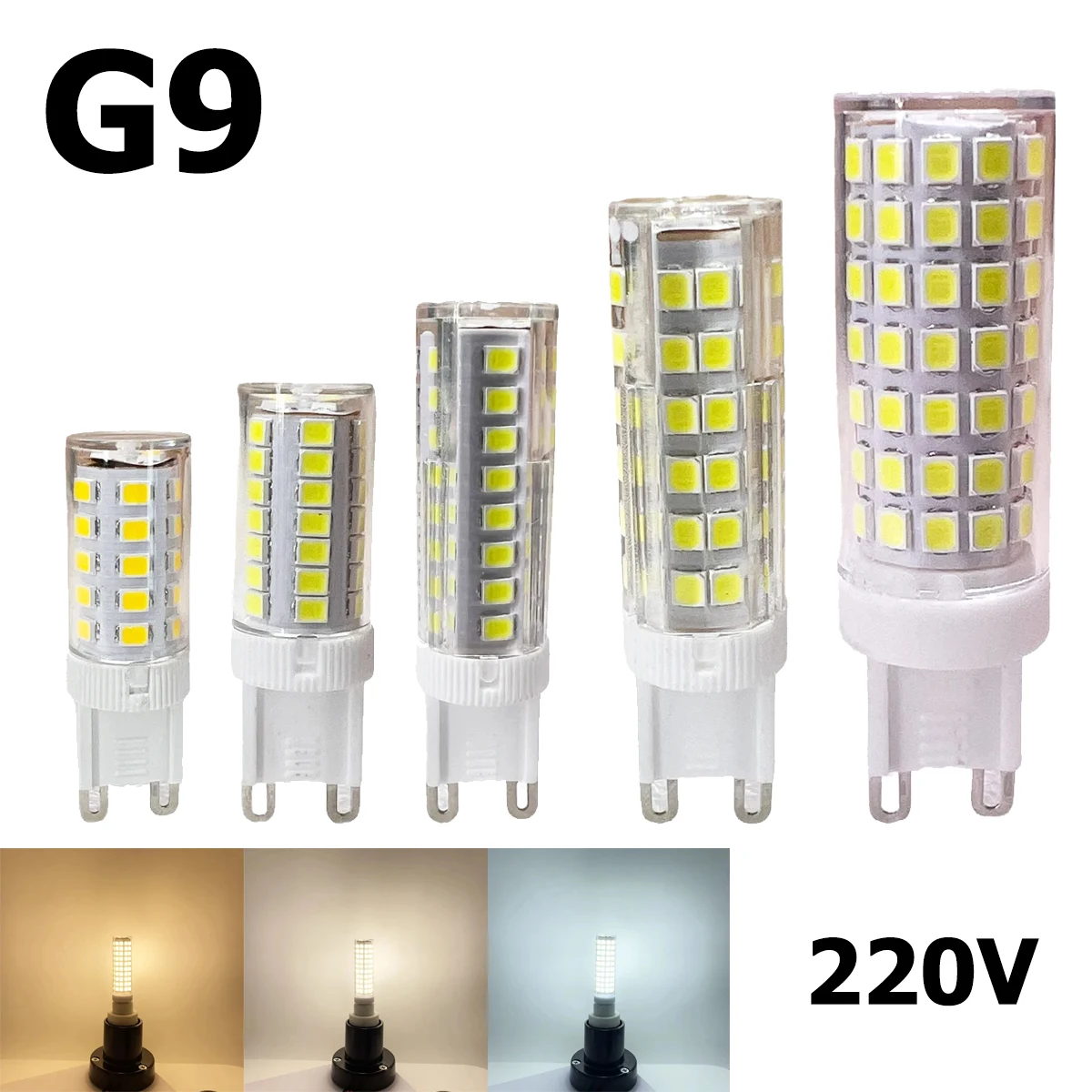 G9 LED Corn Bulb 7W 9W 12W 15W 18W Energy Saving Cool Warm Neutral White Light for Home Decoration AC110V/220V Hight Power